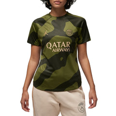 Paris Saint-Germain Jordan Brand Women's 2023/24 Fourth Academy Pro Pre-Match Top - Jordan Olive