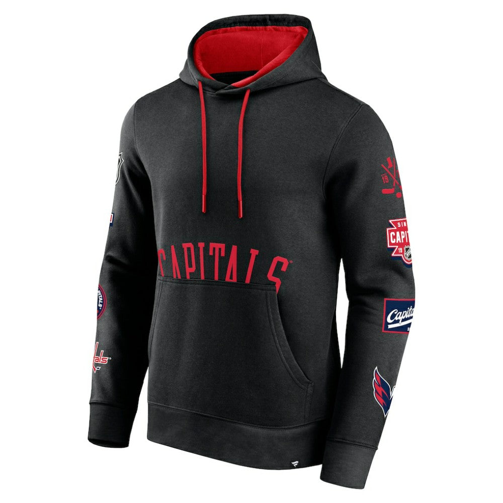NHL Black Washington Capitals Fanatics Wild Winner Pullover Hoodie