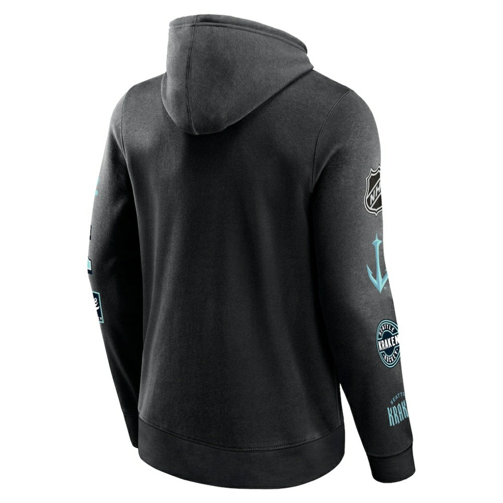 NHL Black Seattle Kraken Fanatics Wild Winner Pullover Hoodie