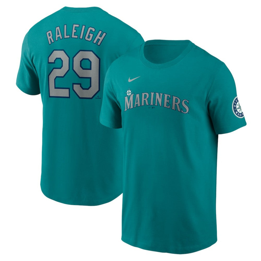 MLB Cal Raleigh Seattle Mariners Nike Fuse Name & Number Inline T-Shirt