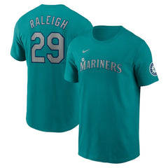 MLB Cal Raleigh Seattle Mariners Nike Fuse Name & Number Inline T-Shirt