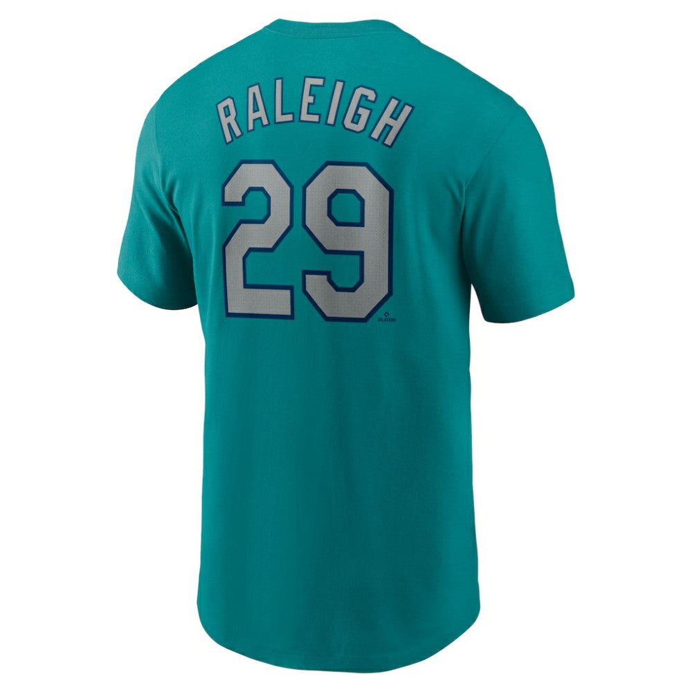 MLB Cal Raleigh Seattle Mariners Nike Fuse Name & Number Inline T-Shirt