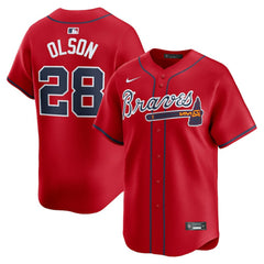 MLB Matt Olson Atlanta Braves Nike Alternate Limited Player Jersey – Red