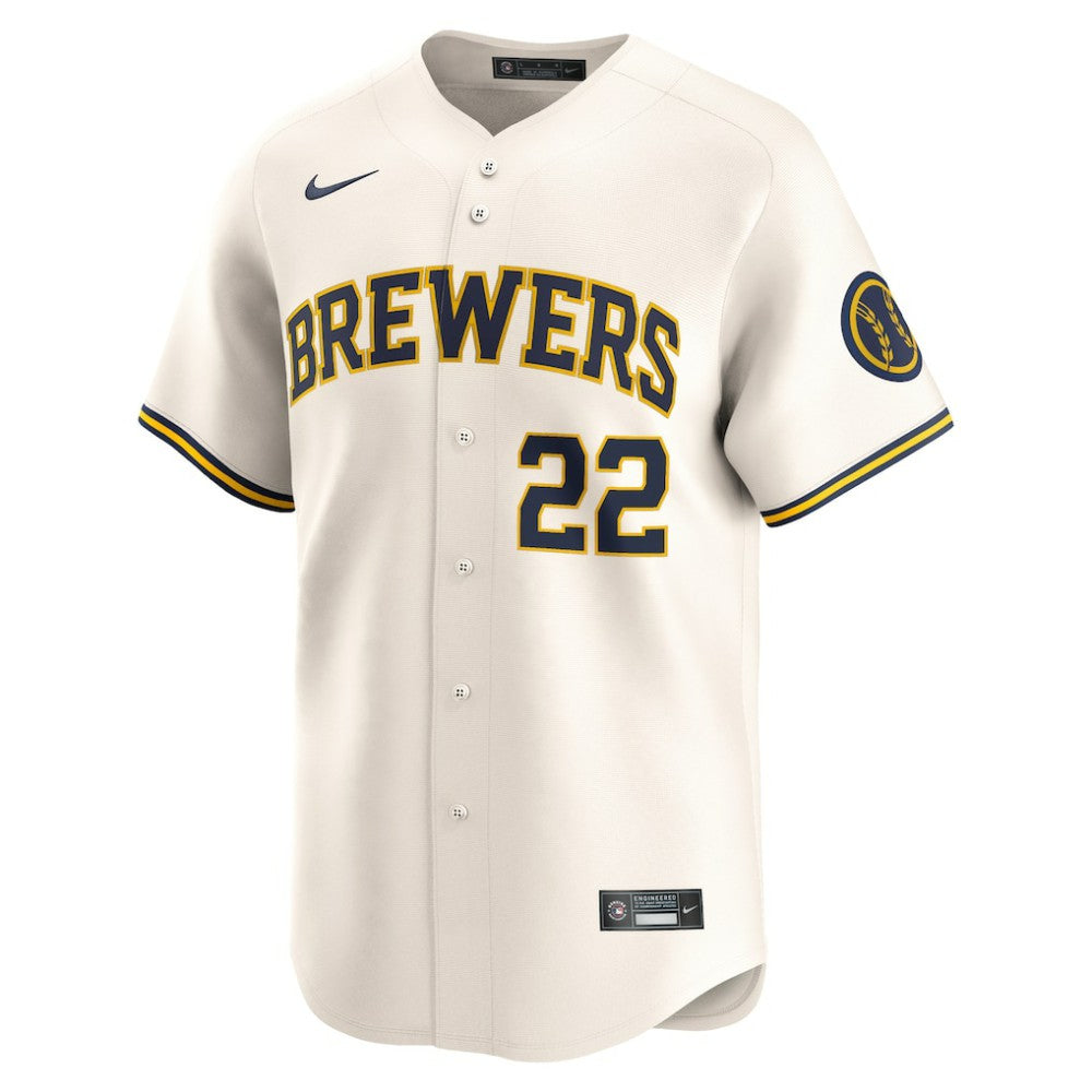 MLB Christian Yelich Milwaukee Brewers Nike Home Limited Player Jersey
