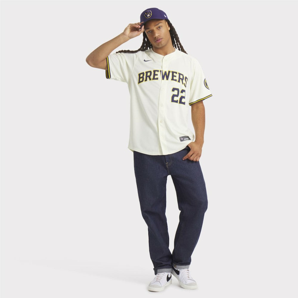 MLB Christian Yelich Milwaukee Brewers Nike Home Limited Player Jersey