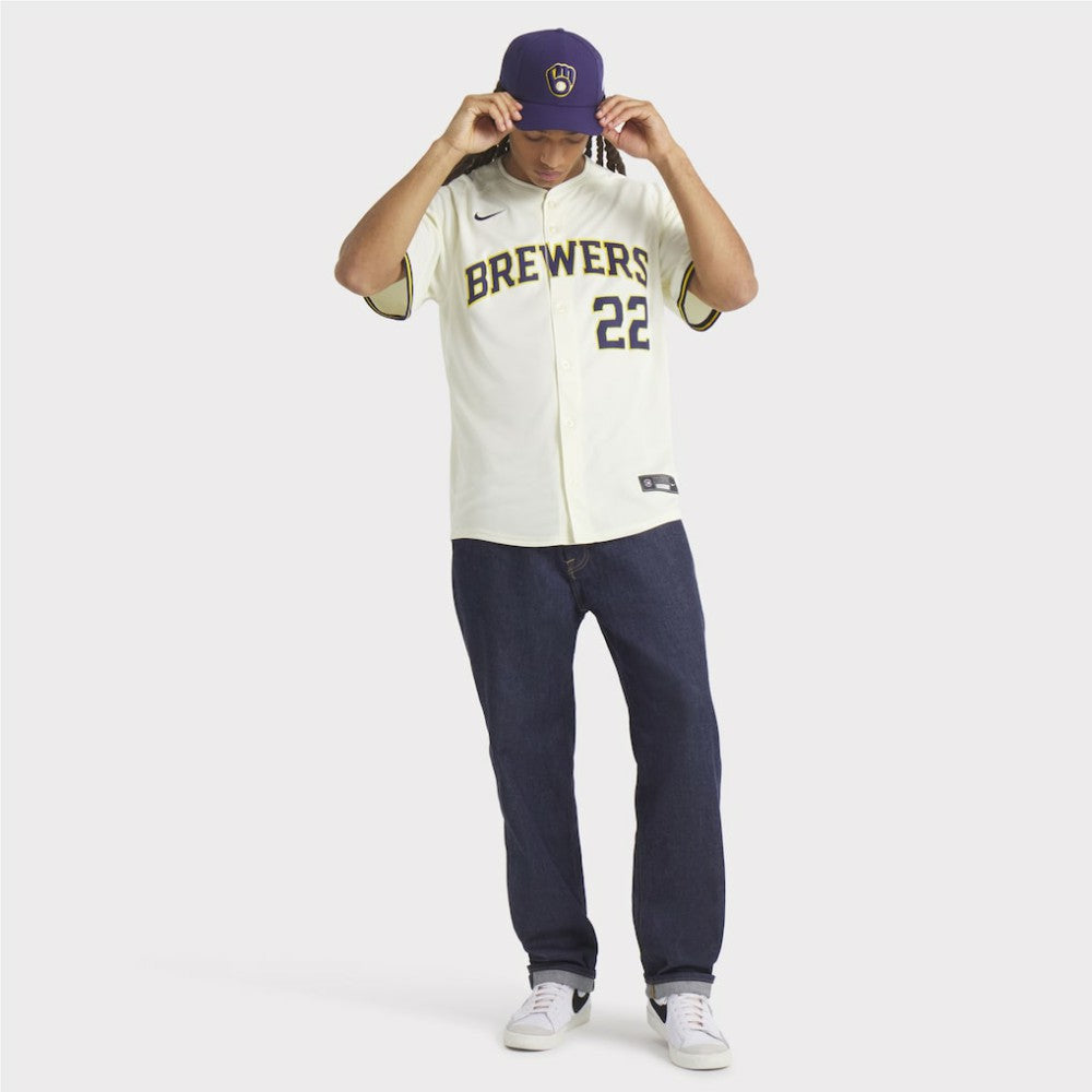 MLB Christian Yelich Milwaukee Brewers Nike Home Limited Player Jersey