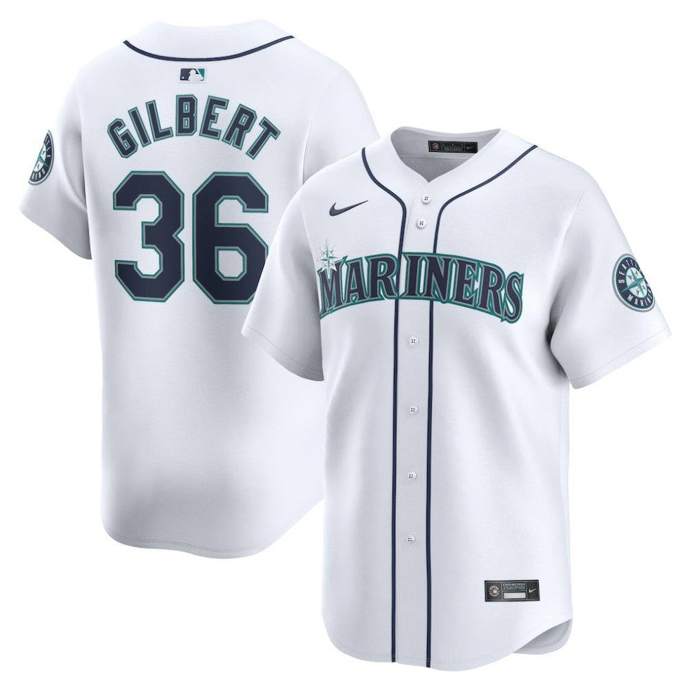 MLB Logan Gilbert Seattle Mariners Nike Home Limited Player Jersey