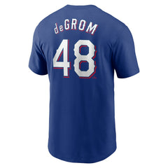 MLB Jacob deGrom Texas Rangers Nike Fuse Name & Number T-Shirt