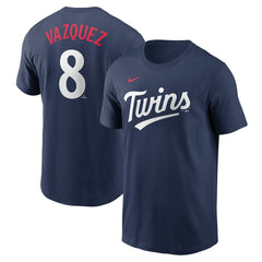 MLB Christian Vazquez Minnesota Twins Nike Fuse Name & Number T-Shirt