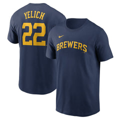 MLB Christian Yelich Milwaukee Brewers Nike Fuse Name & Number T-Shirt