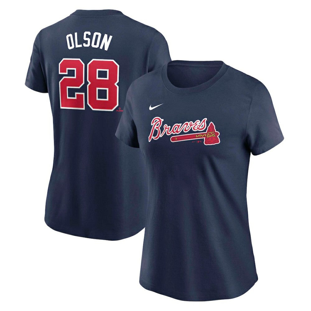 MLB Matt Olson Atlanta Braves Nike Women's Cooperstown Collection Fuse Name & Number T-Shirt