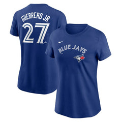 MLB Vladimir Guerrero Jr. Toronto Blue Jays Nike Women's Cooperstown Collection Fuse Name & Number T-Shirt