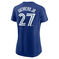MLB Vladimir Guerrero Jr. Toronto Blue Jays Nike Women's Cooperstown Collection Fuse Name & Number T-Shirt