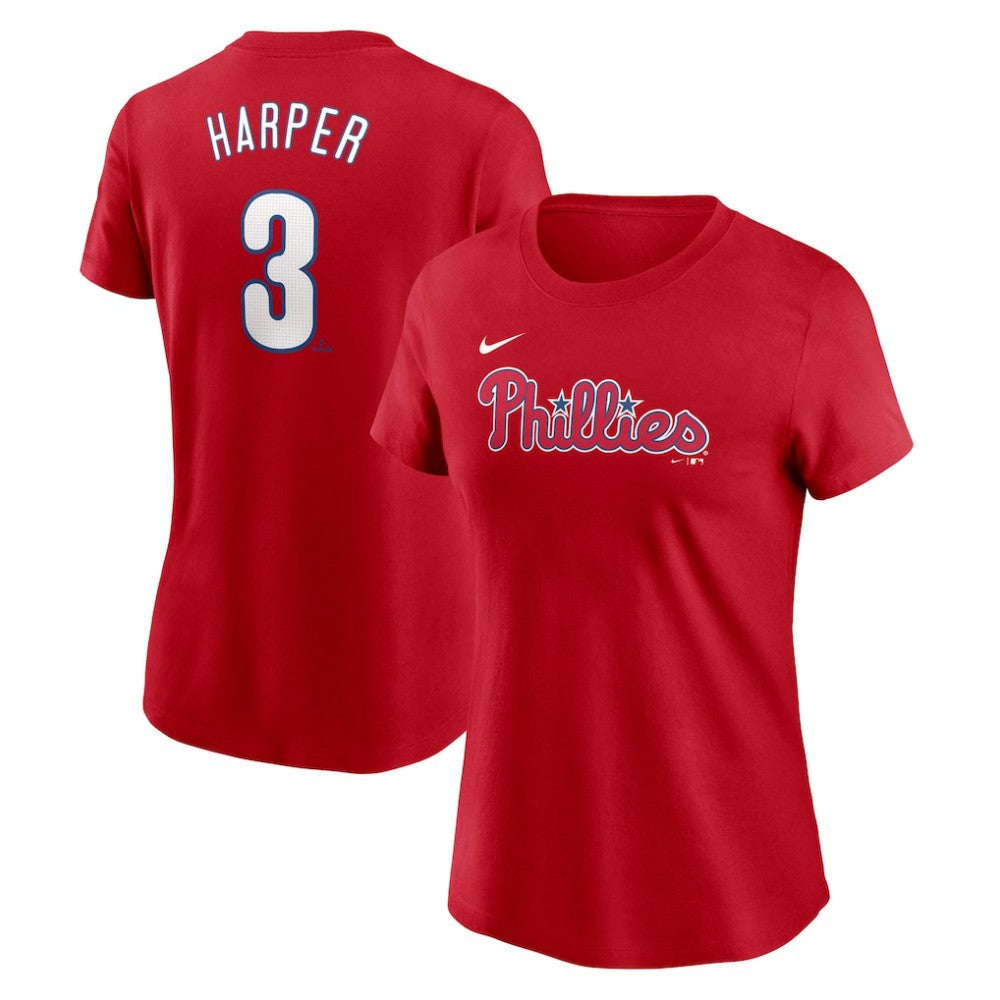 MLB Bryce Harper Philadelphia Phillies Nike Women's Cooperstown Collection Fuse Name & Number T-Shirt