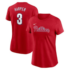 MLB Bryce Harper Philadelphia Phillies Nike Women's Cooperstown Collection Fuse Name & Number T-Shirt