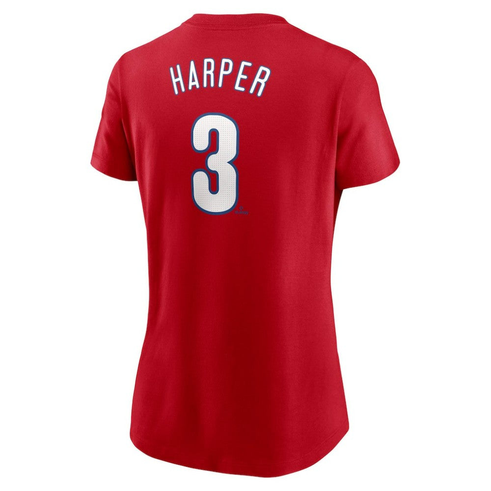 MLB Bryce Harper Philadelphia Phillies Nike Women's Cooperstown Collection Fuse Name & Number T-Shirt