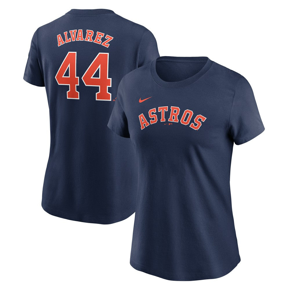 MLB Yordan Alvarez Houston Astros Nike Women's Cooperstown Collection Fuse Name & Number T-Shirt