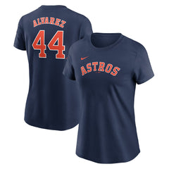 MLB Yordan Alvarez Houston Astros Nike Women's Cooperstown Collection Fuse Name & Number T-Shirt