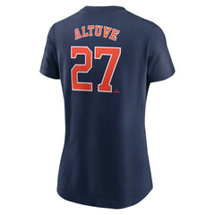 MLB Jose Altuve Houston Astros Nike Women's Cooperstown Collection Fuse Name & Number T-Shirt