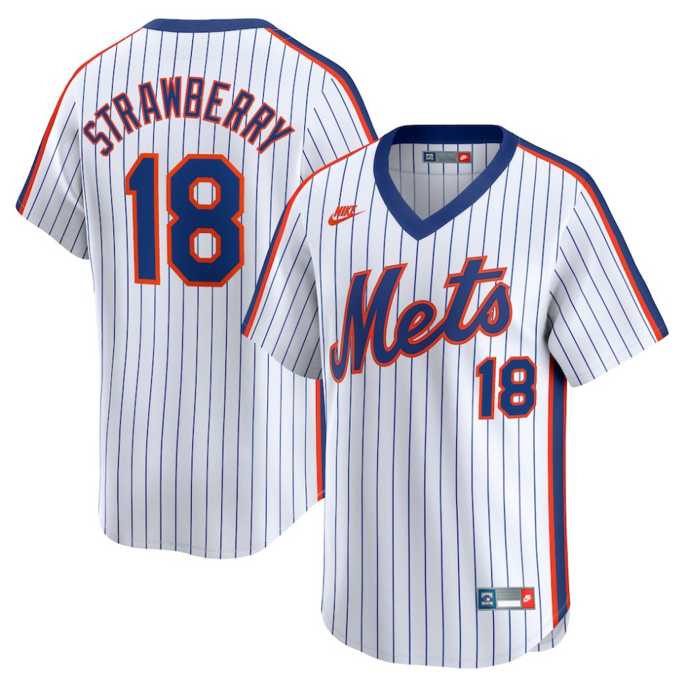 MLB Darryl Strawberry New York Mets Nike Throwback Cooperstown Limited Jersey