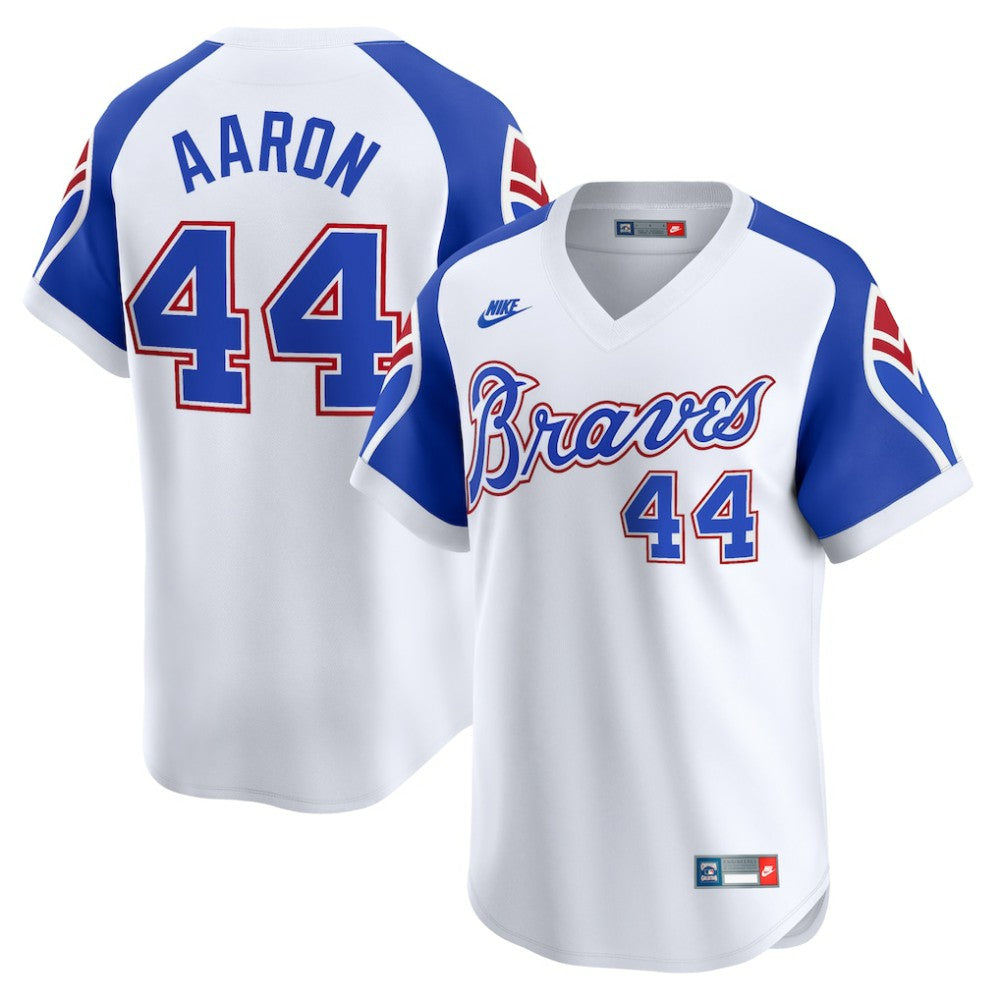MLB Hank Aaron Atlanta Braves Nike Throwback Cooperstown Limited Jersey