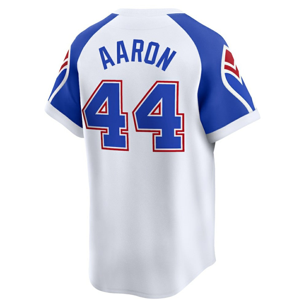 MLB Hank Aaron Atlanta Braves Nike Throwback Cooperstown Limited Jersey