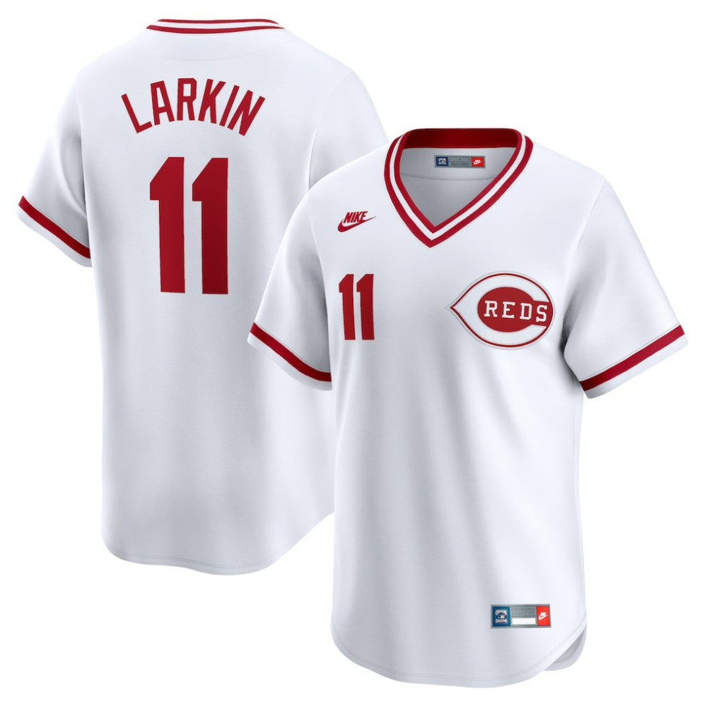MLB Barry Larkin Cincinnati Reds Nike Throwback Cooperstown Limited Jersey