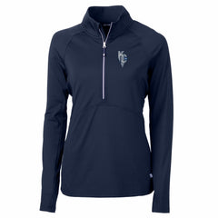 MLB Kansas City Royals Cutter & Buck Women's City Connect Adapt Eco Knit Stretch Recycled Half-Zip Pullover Top