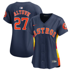 MLB Jose Altuve Houston Astros Nike Women's Alternate Limited Player Jersey – Navy