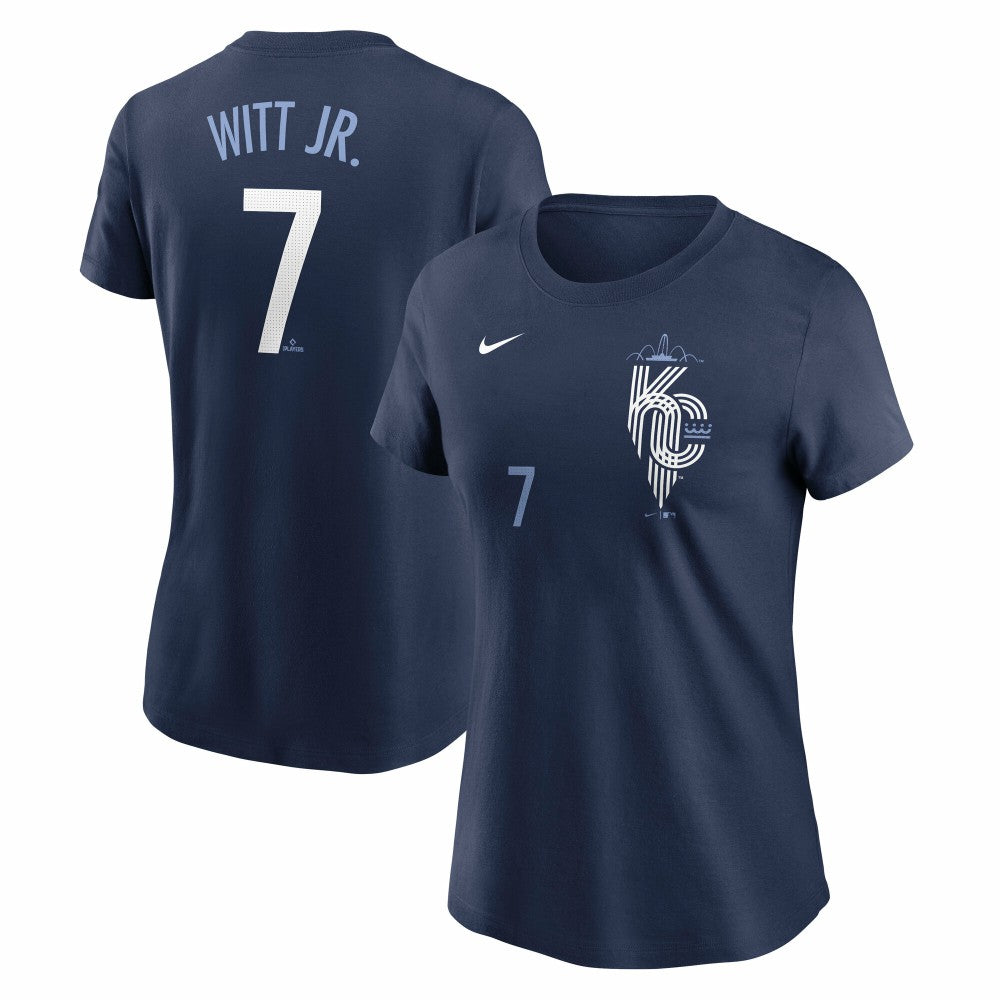 MLB Bobby Witt Jr. Kansas City Royals Nike Women's City Connect Fuse Name & Number T-Shirt