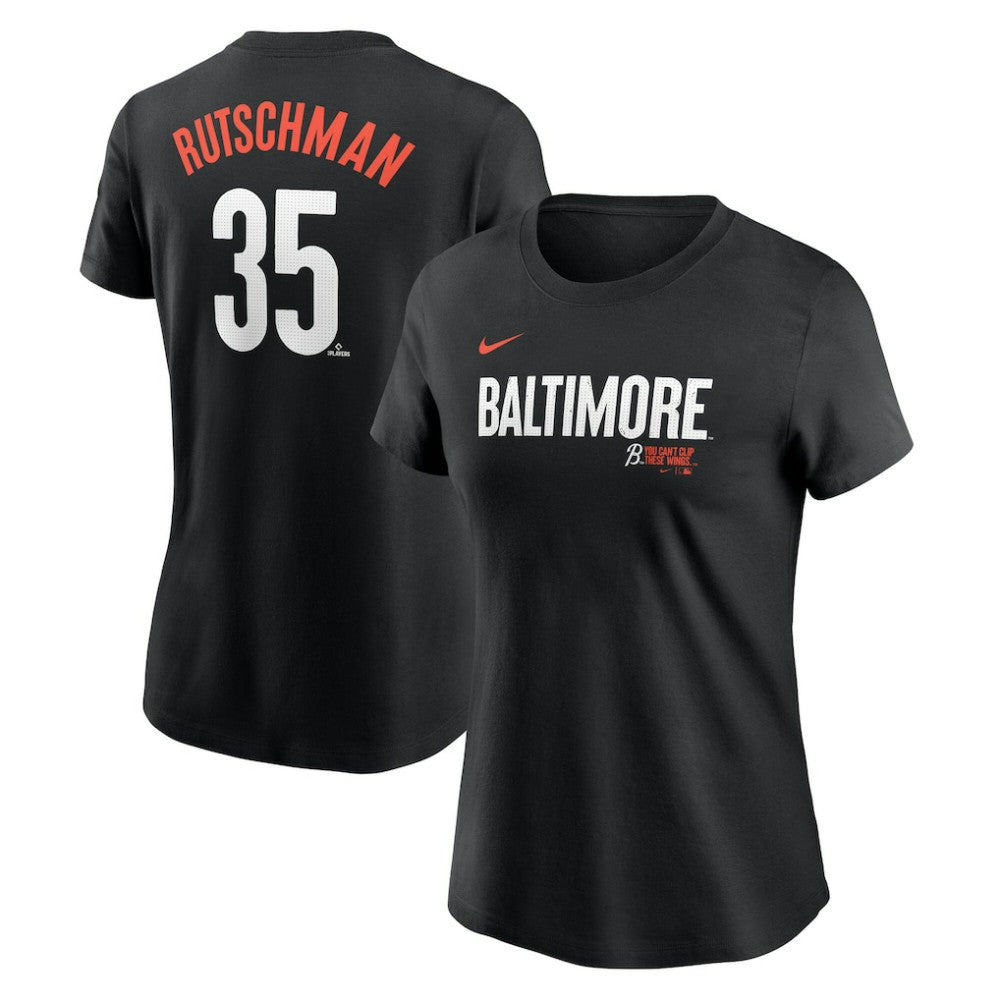MLB Adley Rutschman Baltimore Orioles Nike Women's City Connect Fuse Name & Number T-Shirt