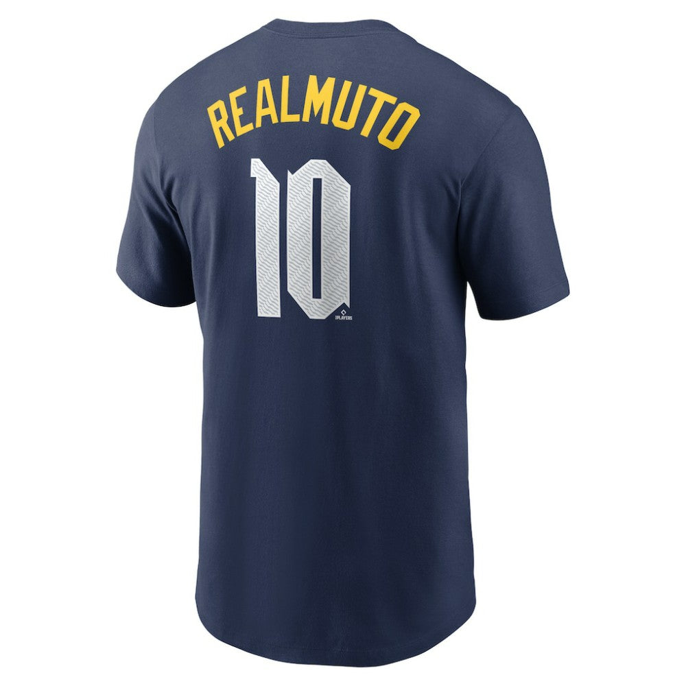 MLB J.T. Realmuto Philadelphia Phillies Nike 2024 City Connect Fuse Player Name & Number T-Shirt