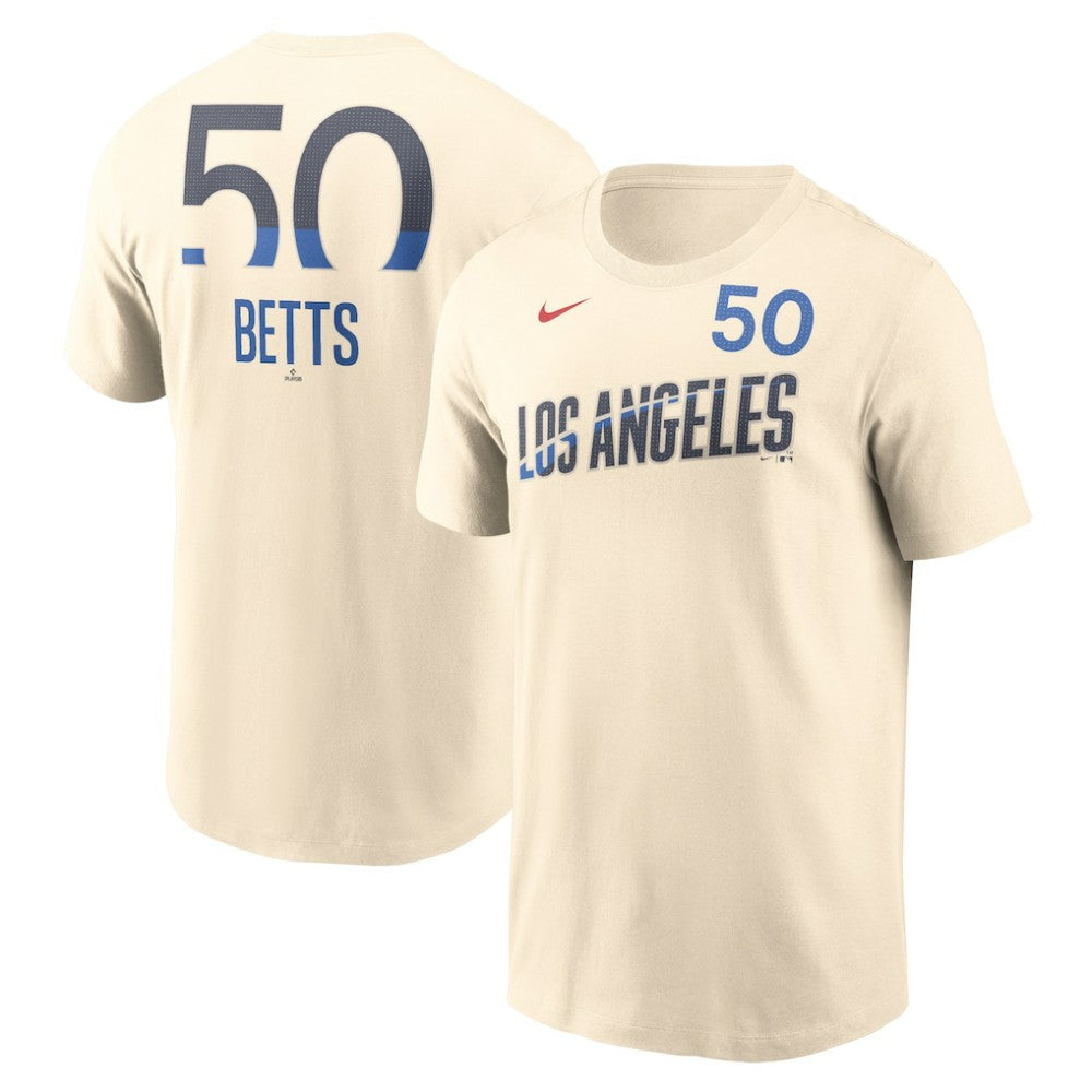 MLB Mookie Betts Los Angeles Dodgers Nike 2024 City Connect Fuse Name & Number T-Shirt