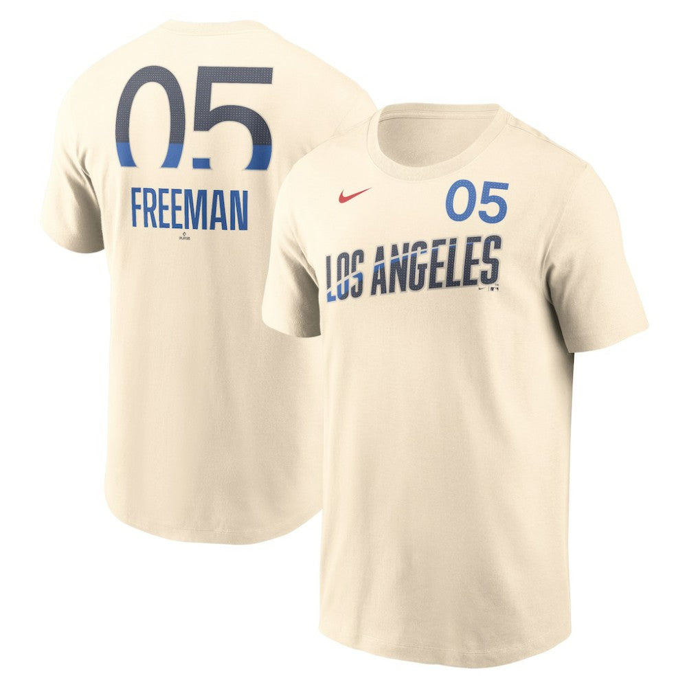 MLB Freddie Freeman Los Angeles Dodgers Nike 2024 City Connect Fuse Name & Number T-Shirt