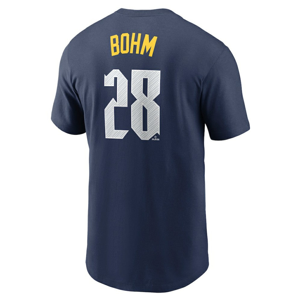 MLB Alec Bohm Philadelphia Phillies Nike 2024 City Connect Fuse Name & Number T-Shirt