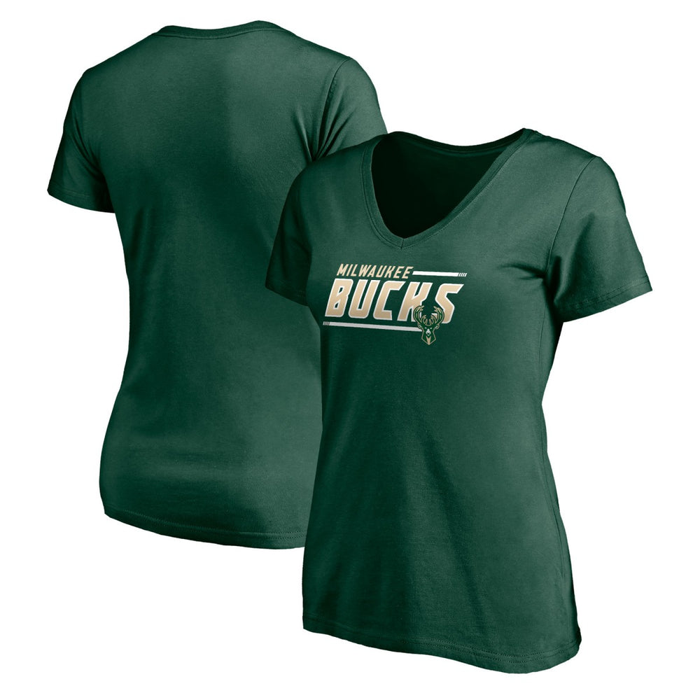 NBA Milwaukee Bucks Women's Mascot In Bounds V-Neck T-Shirt