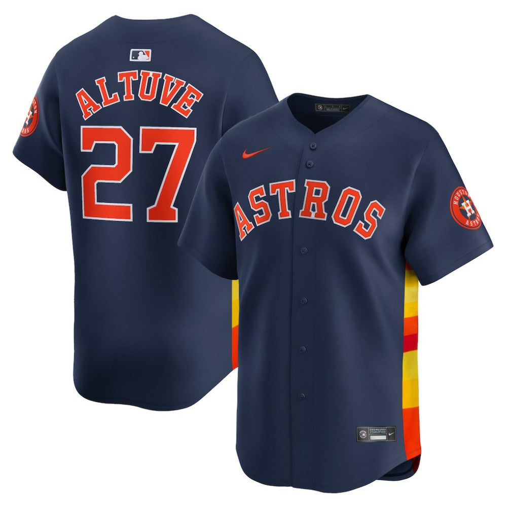MLB Jose Altuve Houston Astros Nike Alternate Limited Player Jersey – Navy