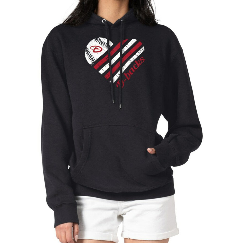 MLB Arizona Diamondbacks G-III 4Her by Carl Banks Women's Heart Fleece Pullover Hoodie
