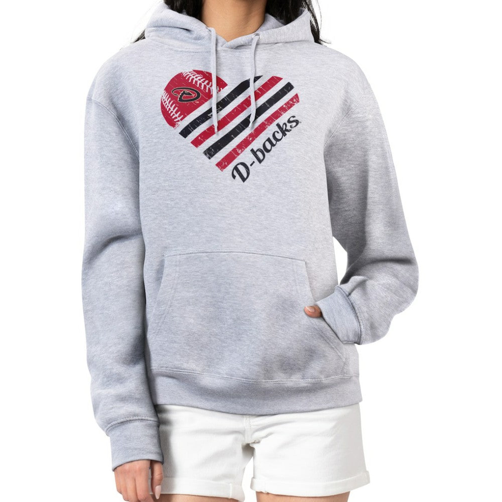 MLB Arizona Diamondbacks G-III 4Her by Carl Banks Women's Heart Fleece Pullover Hoodie