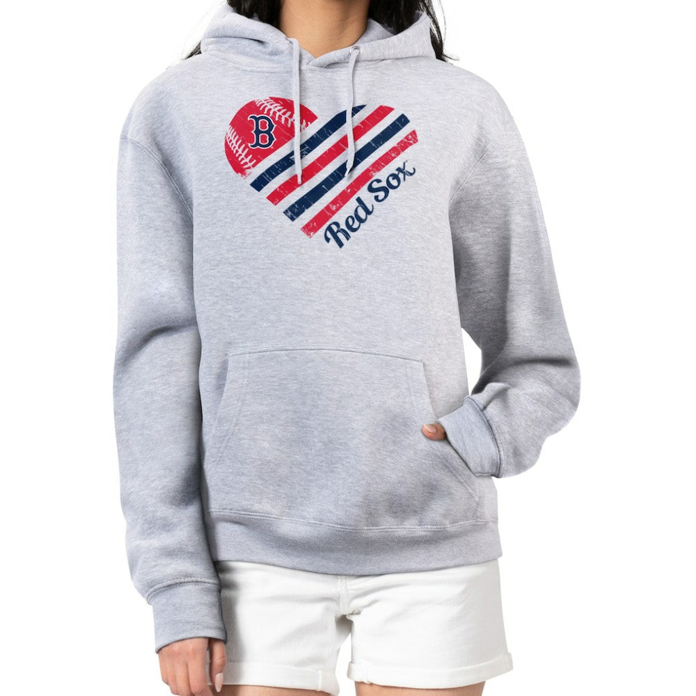 MLB Boston Red Sox G-III 4Her by Carl Banks Women's Heart Fleece Pullover Hoodie