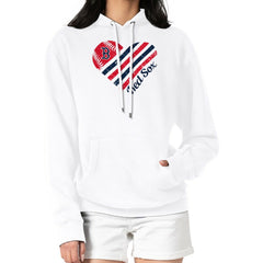 MLB Boston Red Sox G-III 4Her by Carl Banks Women's Heart Fleece Pullover Hoodie