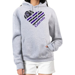 MLB Colorado Rockies G-III 4Her by Carl Banks Women's Heart Fleece Pullover Hoodie