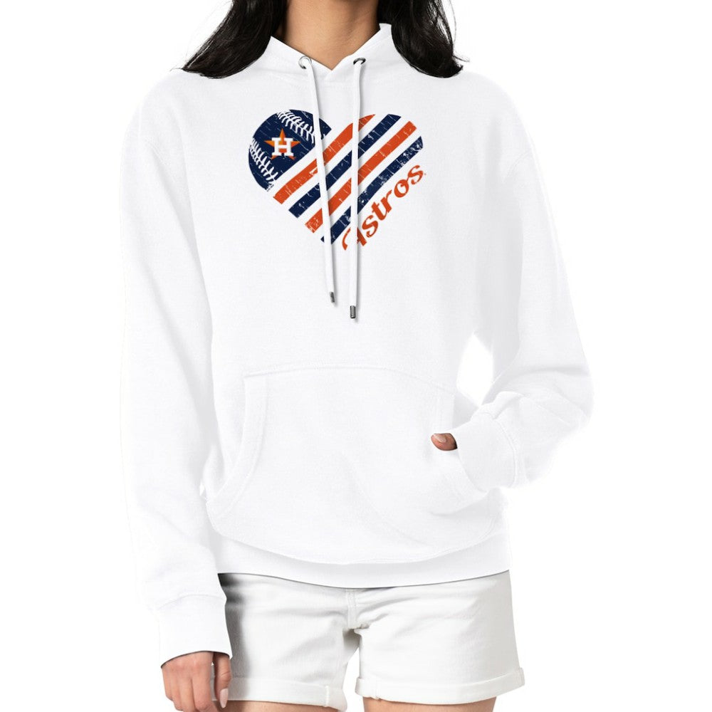 MLB Houston Astros G-III 4Her by Carl Banks Women's Heart Fleece Pullover Hoodie