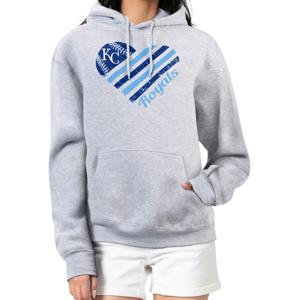 MLB Kansas City Royals G-III 4Her by Carl Banks Women's Heart Fleece Pullover Hoodie