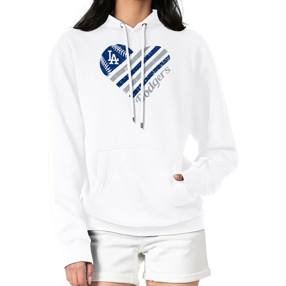MLB Los Angeles Dodgers G-III 4Her by Carl Banks Women's Heart Fleece Pullover Hoodie