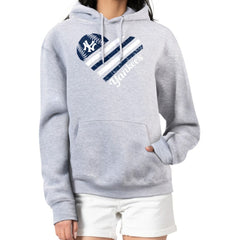 MLB New York Yankees G-III 4Her by Carl Banks Women's Heart Fleece Pullover Hoodie