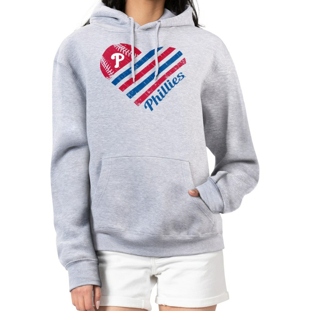 MLB Philadelphia Phillies G-III 4Her by Carl Banks Women's Heart Fleece Pullover Hoodie