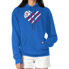 MLB Texas Rangers G-III 4Her by Carl Banks Women's Heart Fleece Pullover Hoodie