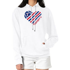 MLB Texas Rangers G-III 4Her by Carl Banks Women's Heart Fleece Pullover Hoodie