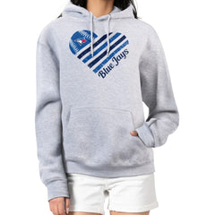 MLB Toronto Blue Jays G-III 4Her by Carl Banks Women's Heart Fleece Pullover Hoodie